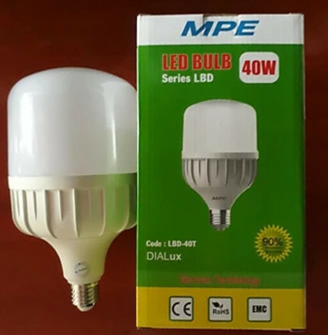 Bóng Đèn Led Trụ: 30W, 40W, 50W - MPE Tiết Kiệm Điện