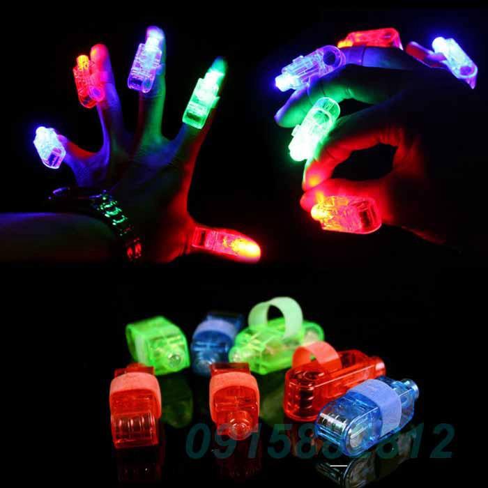10 Ngón tay phát sáng Led Finger-10 cái vòng đèn LED laser phát sáng gắn trên ngón tay