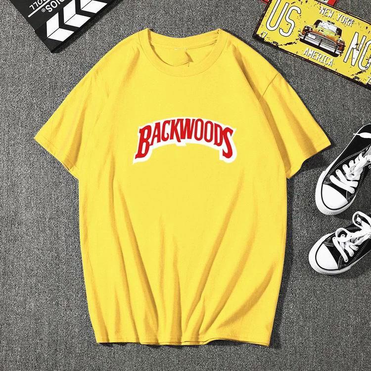 Áo thun Stee Unisex BACKWOODS độc lạ Áo thun nam tay lỡ 5 màu đen trắng vàng đỏ xanh lá aothununisex