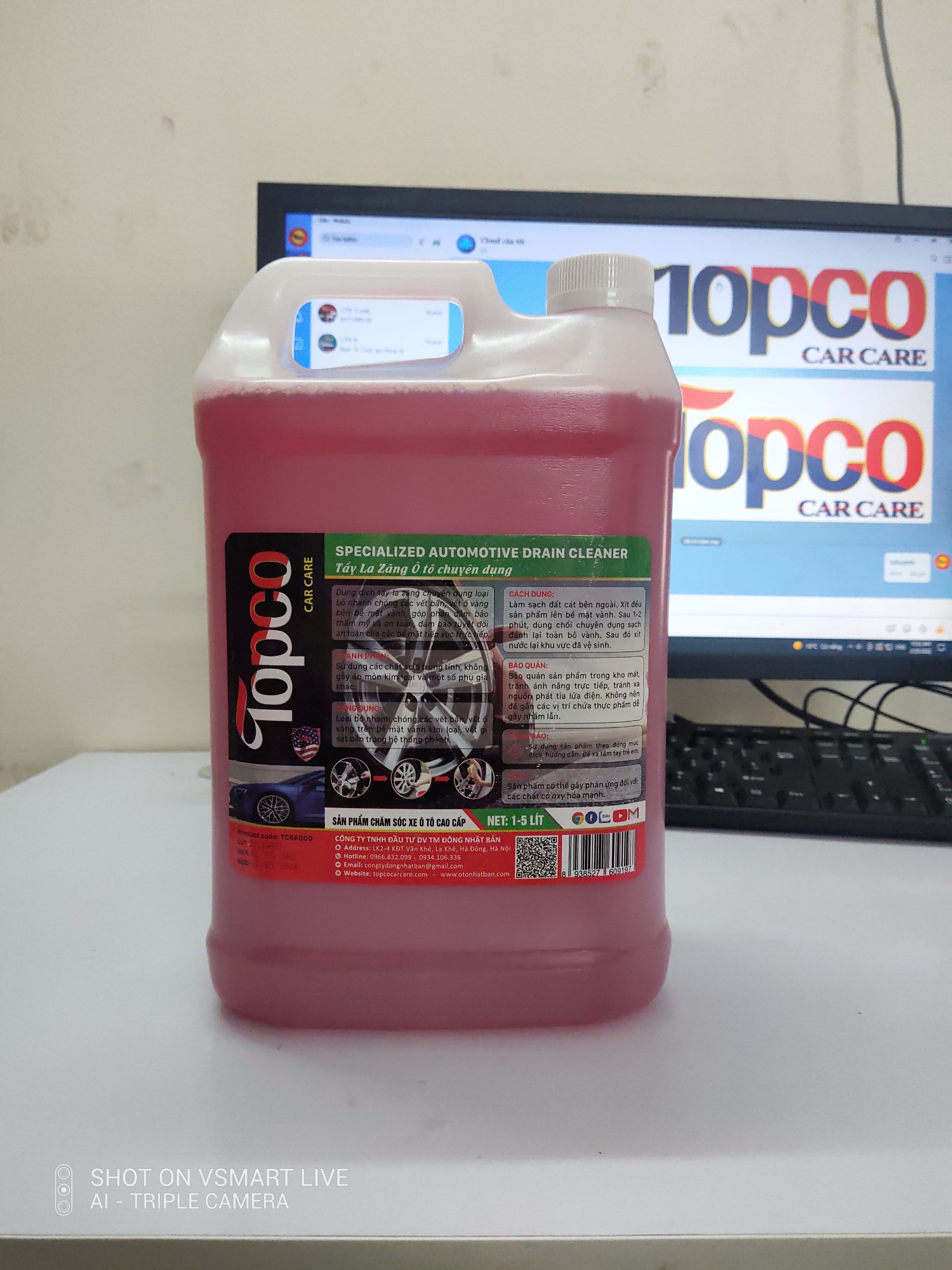 Dung dịch tẩy lazang ô tô TOPCO dung tích 5 lít