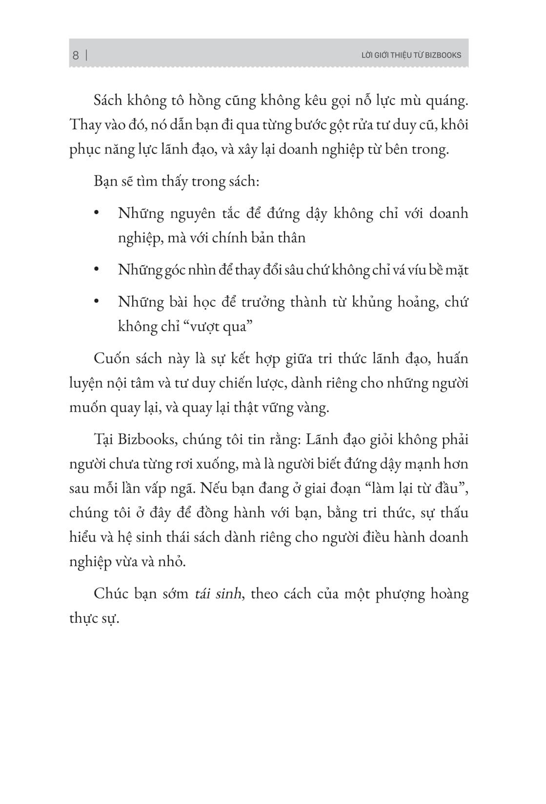 Sách - Tái Sinh Doanh Nghiệp - Cách Người Chủ Vực Dậy Từ Khủng Hoảng Và Xây Lại Hệ Thống Bền Hơn
