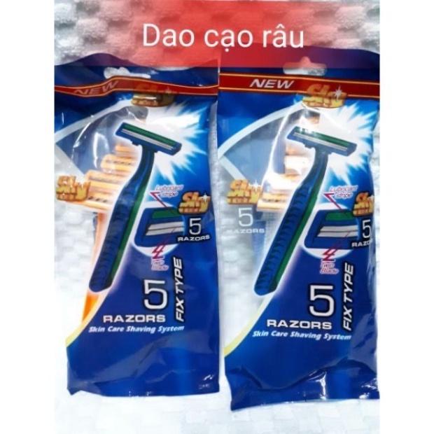 Bộ dao cạo râu 5 cây 2 lưỡi