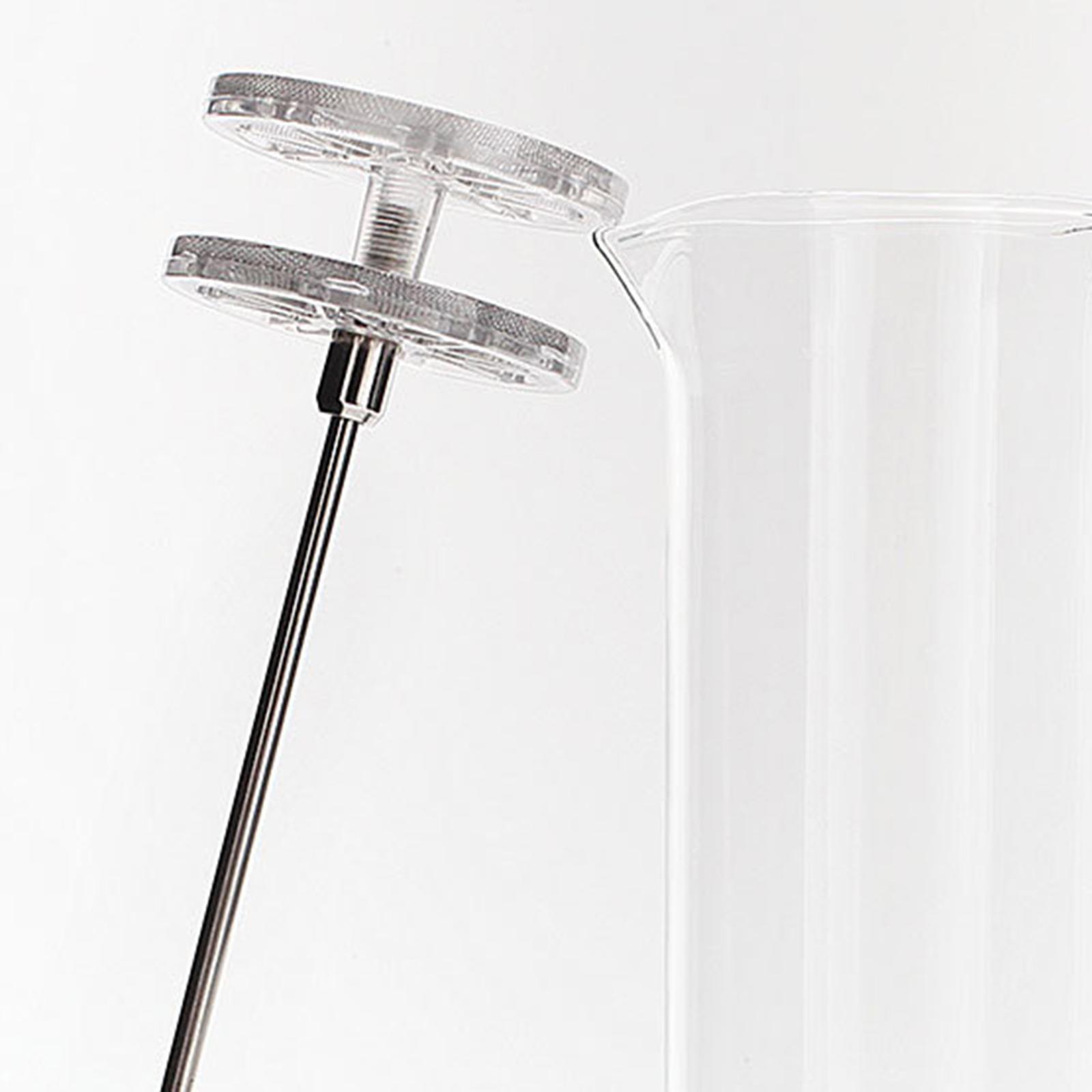 400ML Double  Milk Frother Manual Frothing Coffee Cappuccino