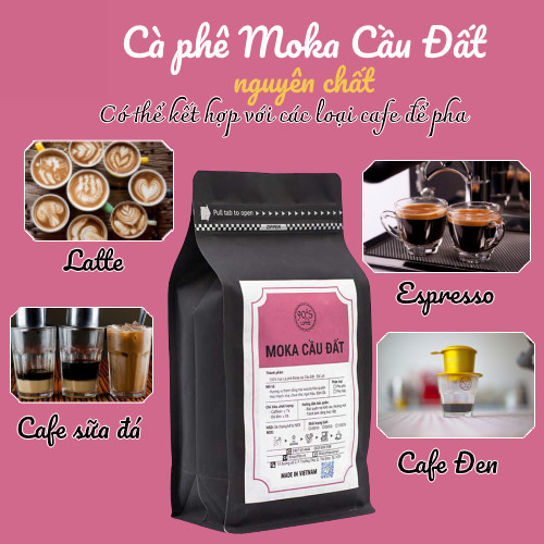 Cà Phê Moka Cầu Đất Rang Xay Nguyên Chất - Dạng Bột - 90S Coffee Vietnam - 100% Cà Phê Sạch Cao Cấp