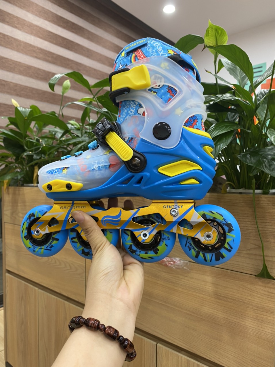 [Tặng Bảo Hộ Tay Chân] Giày Patin Trẻ Em Centosy Kid Pro, Form Nhựa, Độ Chịu Lực Cao, Có Khóa Bánh Cho Bé
