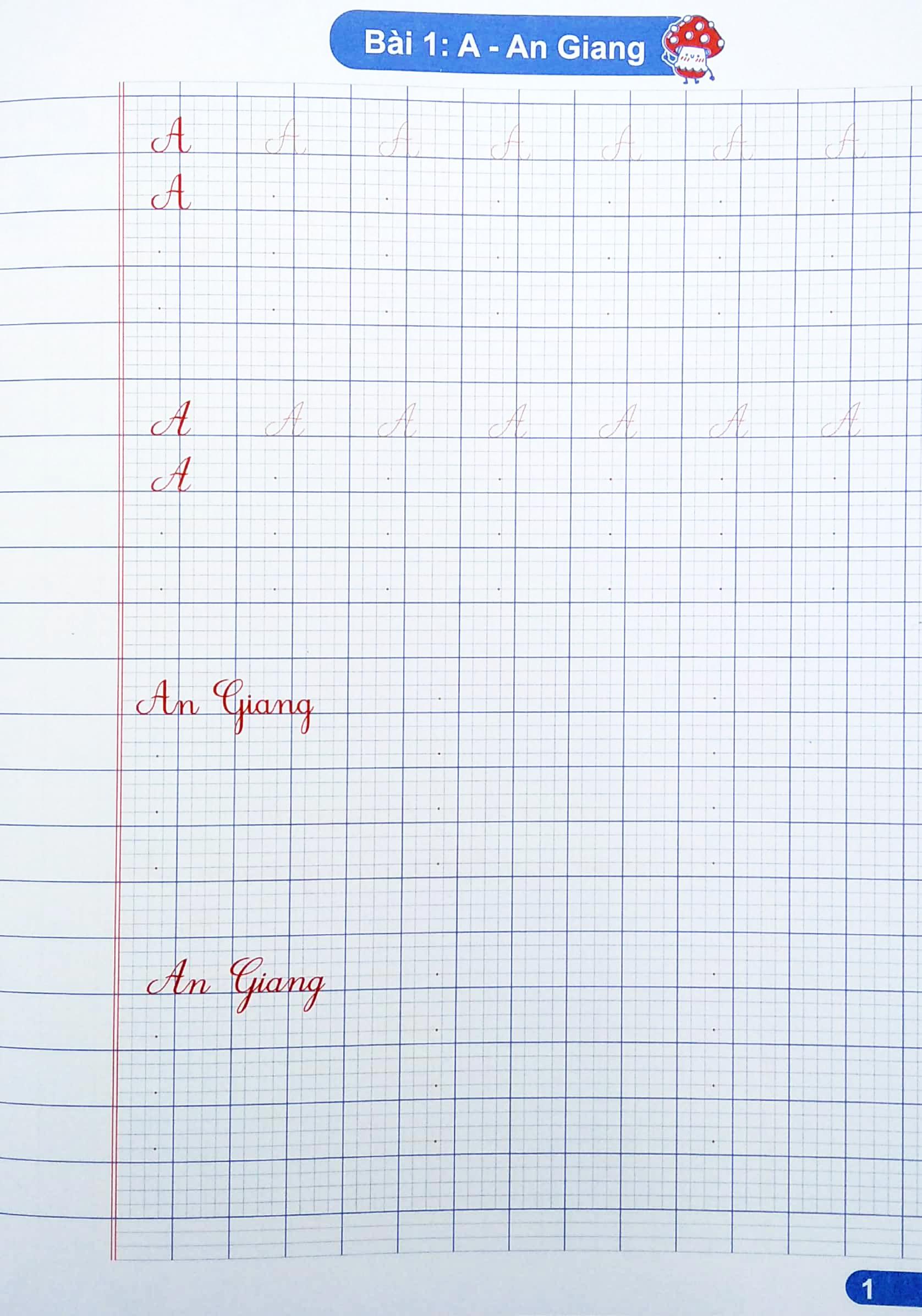 Vở Ô Li Viết Chữ Mẫu 3 - Quyển 1