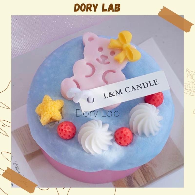 Nến Thơm Bánh Kem Sinh Nhật Gấu Con Cute Hàn Quốc, Phụ Kiện Decor, Quà Tặng - Dory Lab