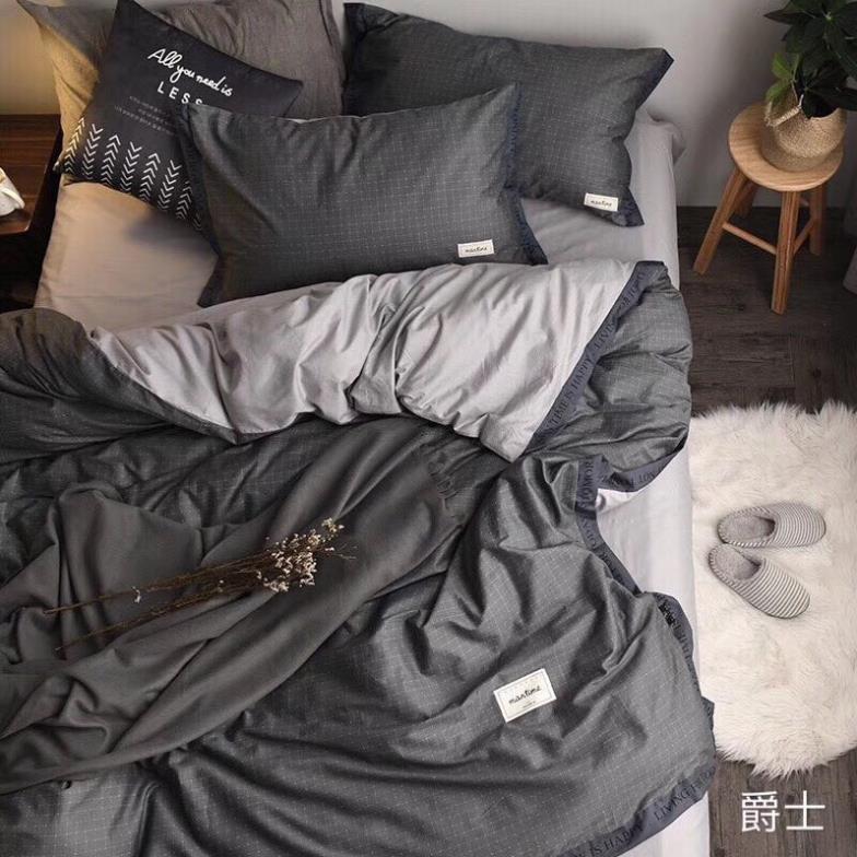 Bộ chăn ga gối cotton Nhật hàng cao cấp nhiều màu sắc