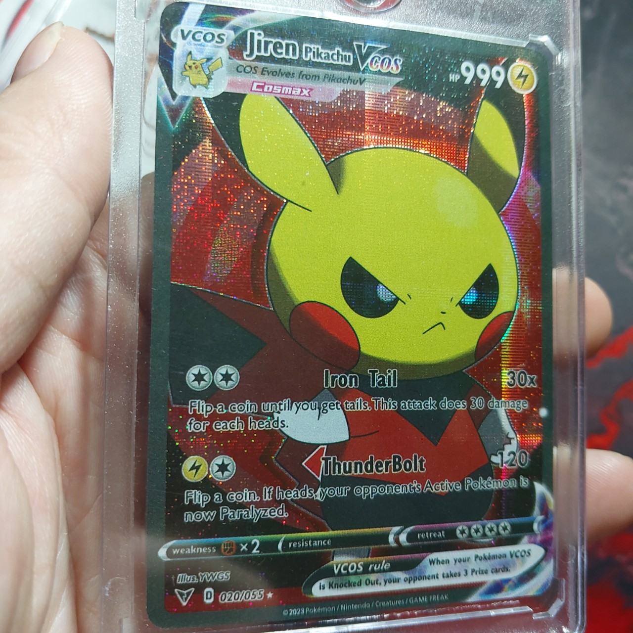 Thẻ Pokemon Jiren đầu trọc Pikachu hóa trang Vmax 1459 d38 24