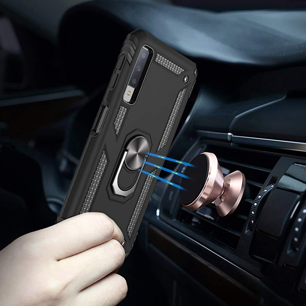 Ốp lưng cho Samsung A7 2018 chống sốc 2 lớp kèm nhẫn iring làm giá đỡ