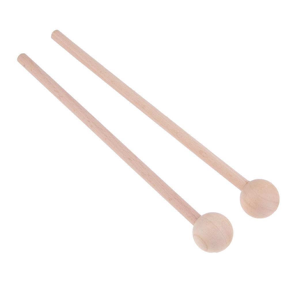 2x 1 Pair Wooden Tongue Drum Stick Mallets Percussion Instrument Accessory