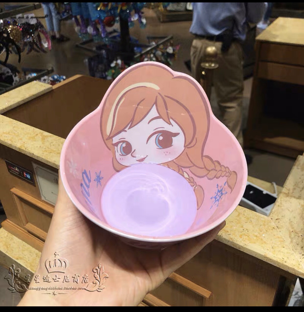 Chén ăn nhựa Melamine hình công chúa Anna Frozen 3D màu hồng cho bé gái - PDP2485H