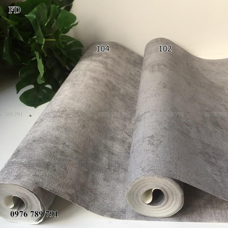 10M Giấy Dán Tường Giả Xi Măng Bê Tông Khổ 53cm Màu Xám