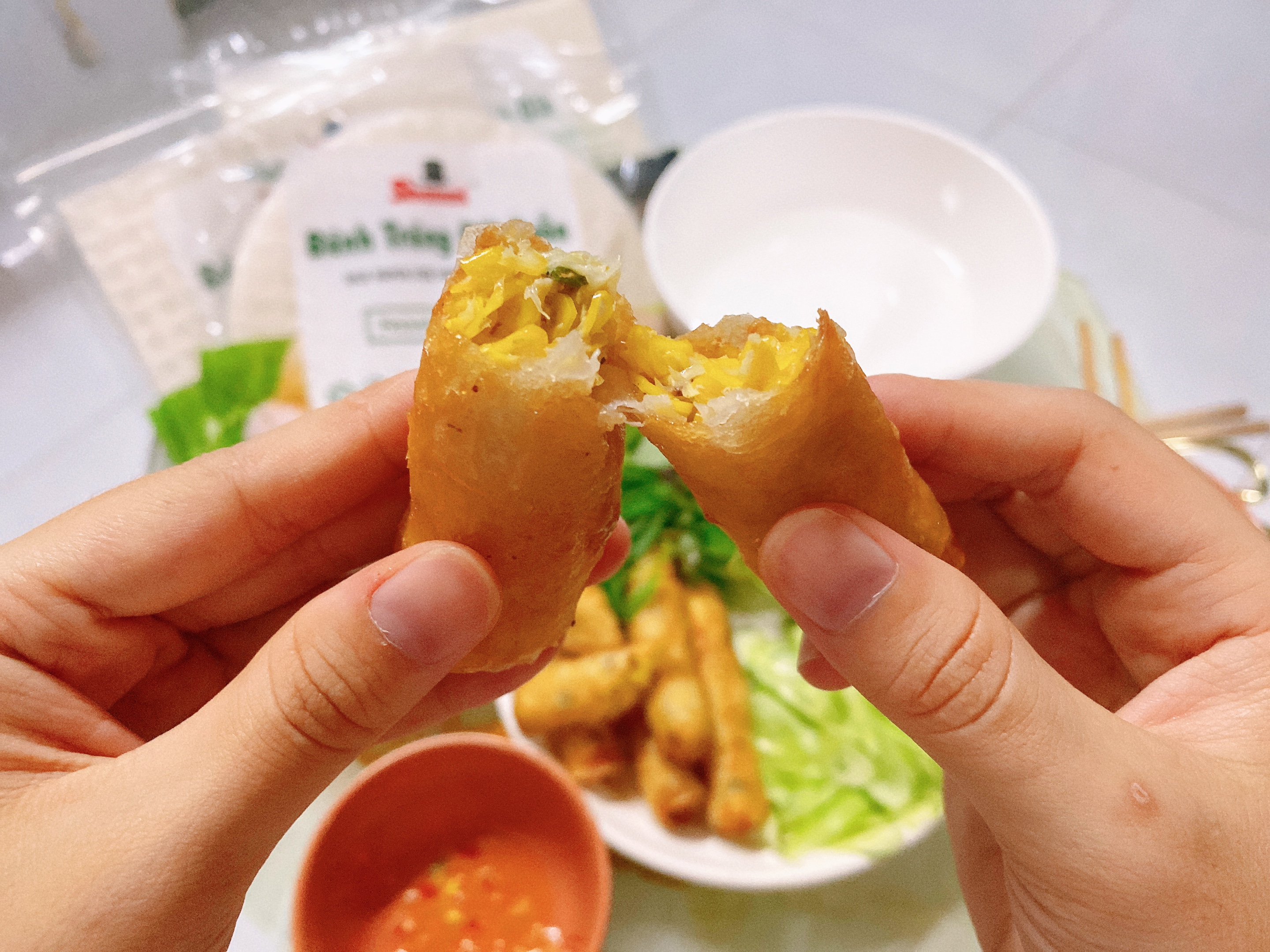 [Sỉ giá tốt] Thùng bánh tráng chả giò Shammi vuông size 22cm túi 200g (bánh đa nem xuất khẩu)