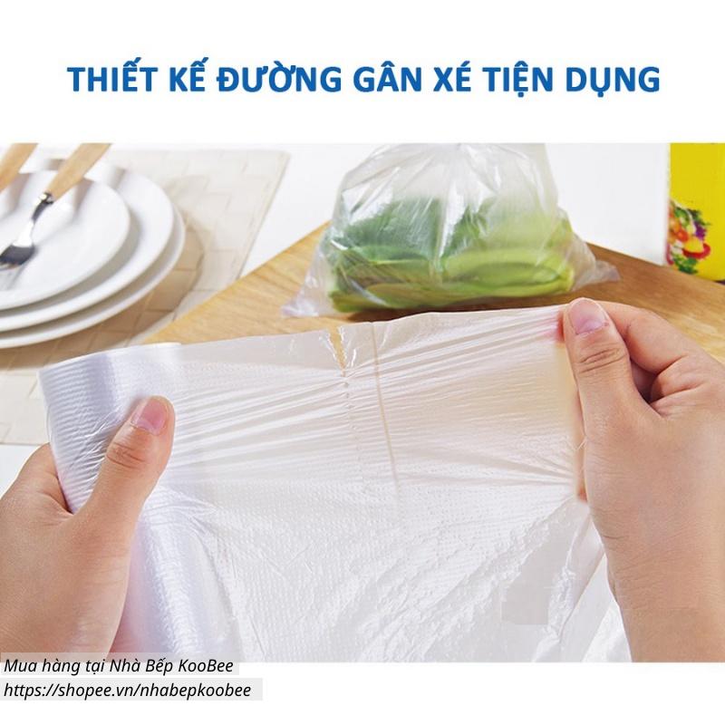 Cuộn 200 túi đựng thực phẩm tủ lạnh sinh học tự hủy - Túi thực phẩm CUỘN TO TIẾT KIỆM 500GR