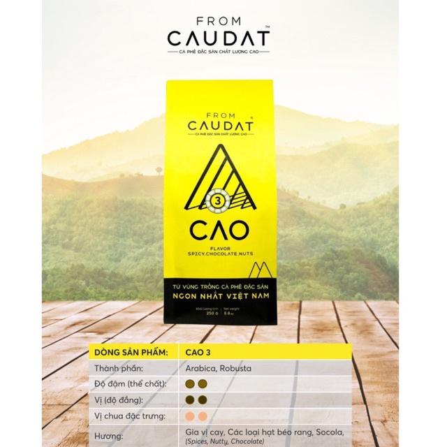 CÀ PHÊ HẠT CAO CẤP CAO3 BLEND ARABICA - ROBUSTA, gu nồng nàn tinh tế, phù hợp pha phin/máy/coldbrew