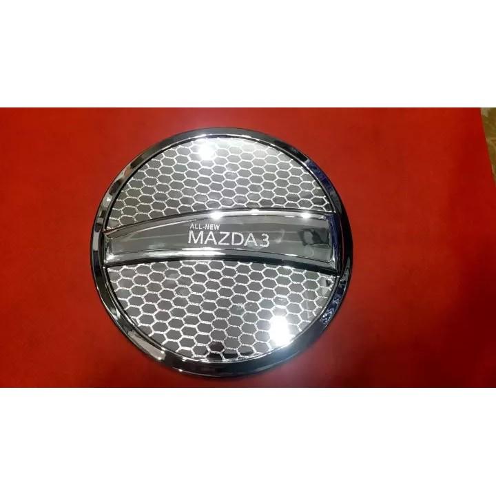 Ốp Nắp Bình Xăng Dành Cho Xe Mazda 3 2020 2021 mạ Crom/ Carbon