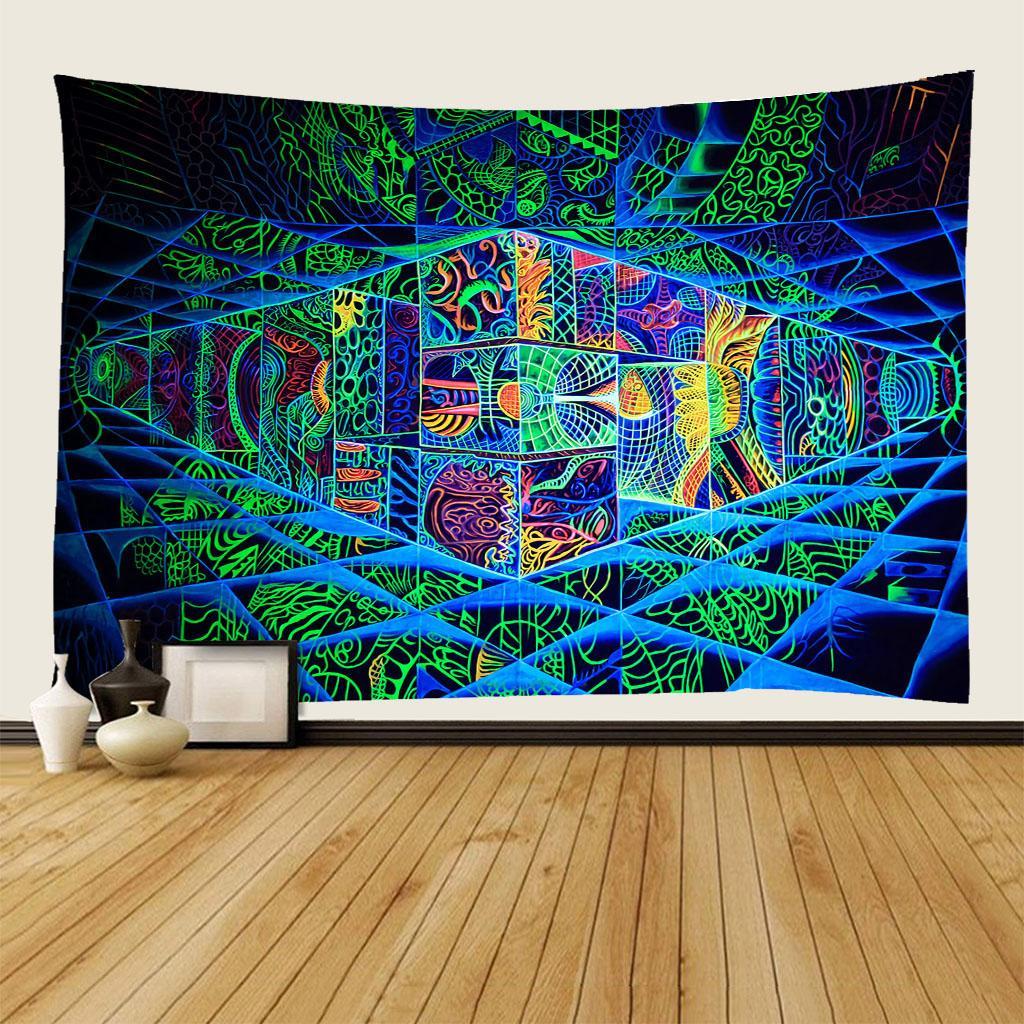 Geometric Figure Tapestry Wall Hanging Throw Poster Room Decor 37x29 inch