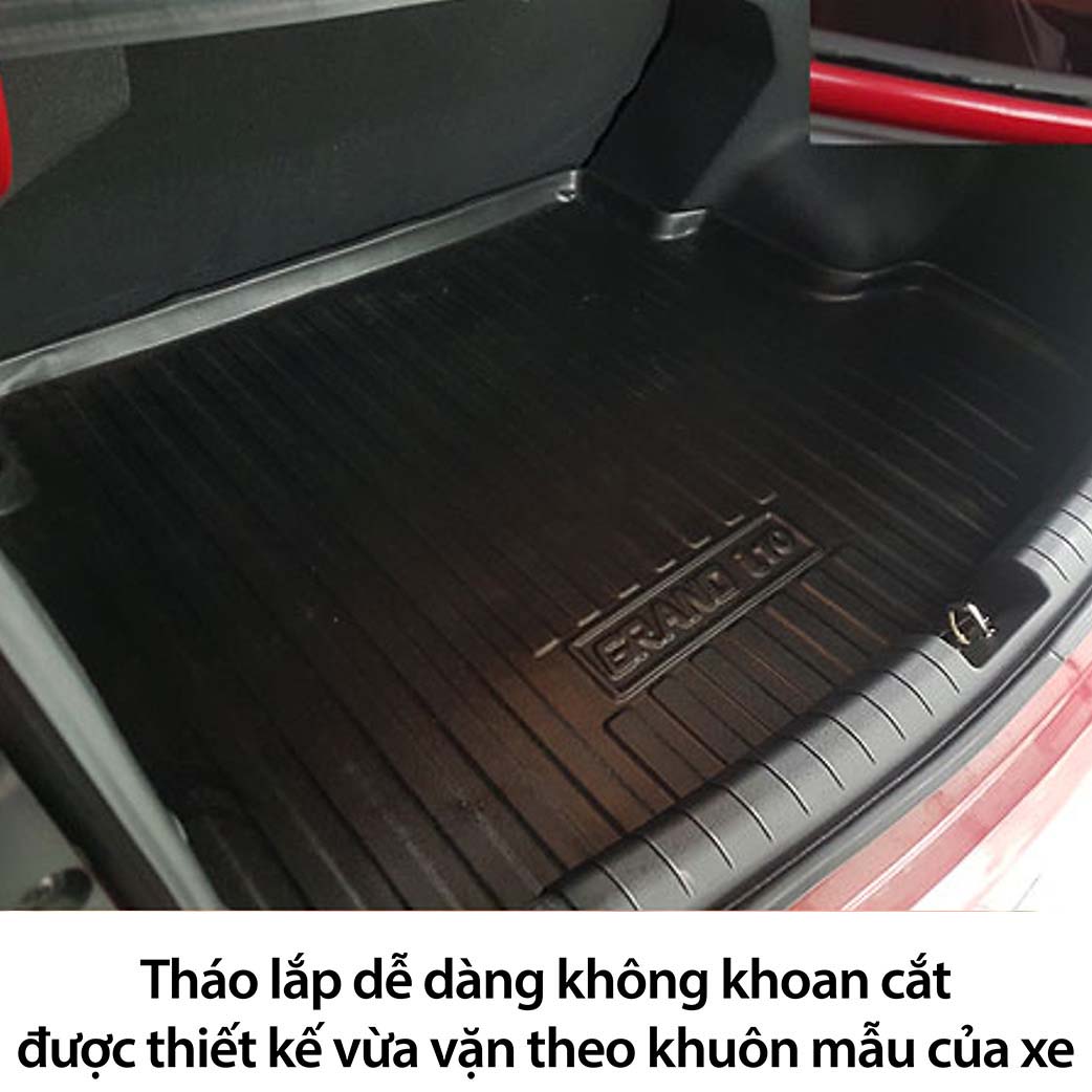 Lót cốp nhựa dành cho xe Hyundai i10 Sedan - Hàng Chính Hãng