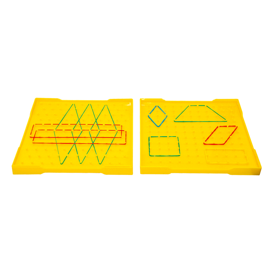 Bảng Đinh Vẽ Hình 2 Mặt Doublesided Geoboard Gigo Toys 1602 (11 x 11 cm) - Mẫu Ngẫu Nhiên