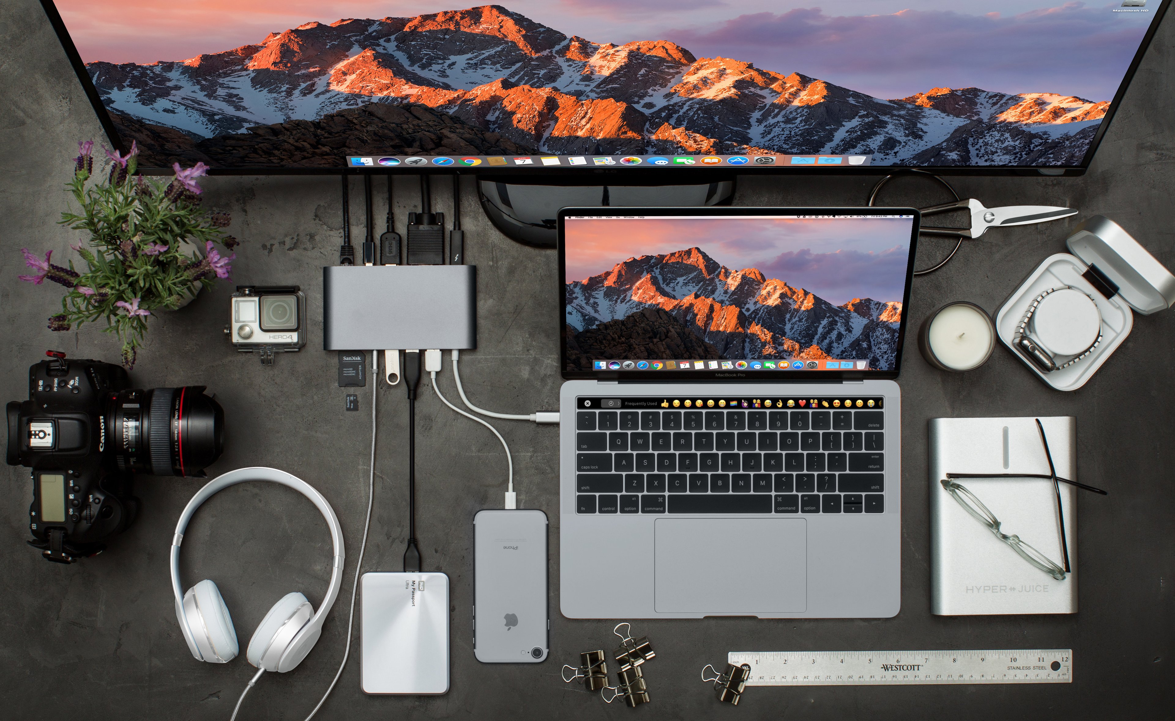 Cổng Chuyển Hyper HyperDrive Ultimate USB-C Hub For MacBook, PC, USB-C Devices - Hàng Chính Hãng