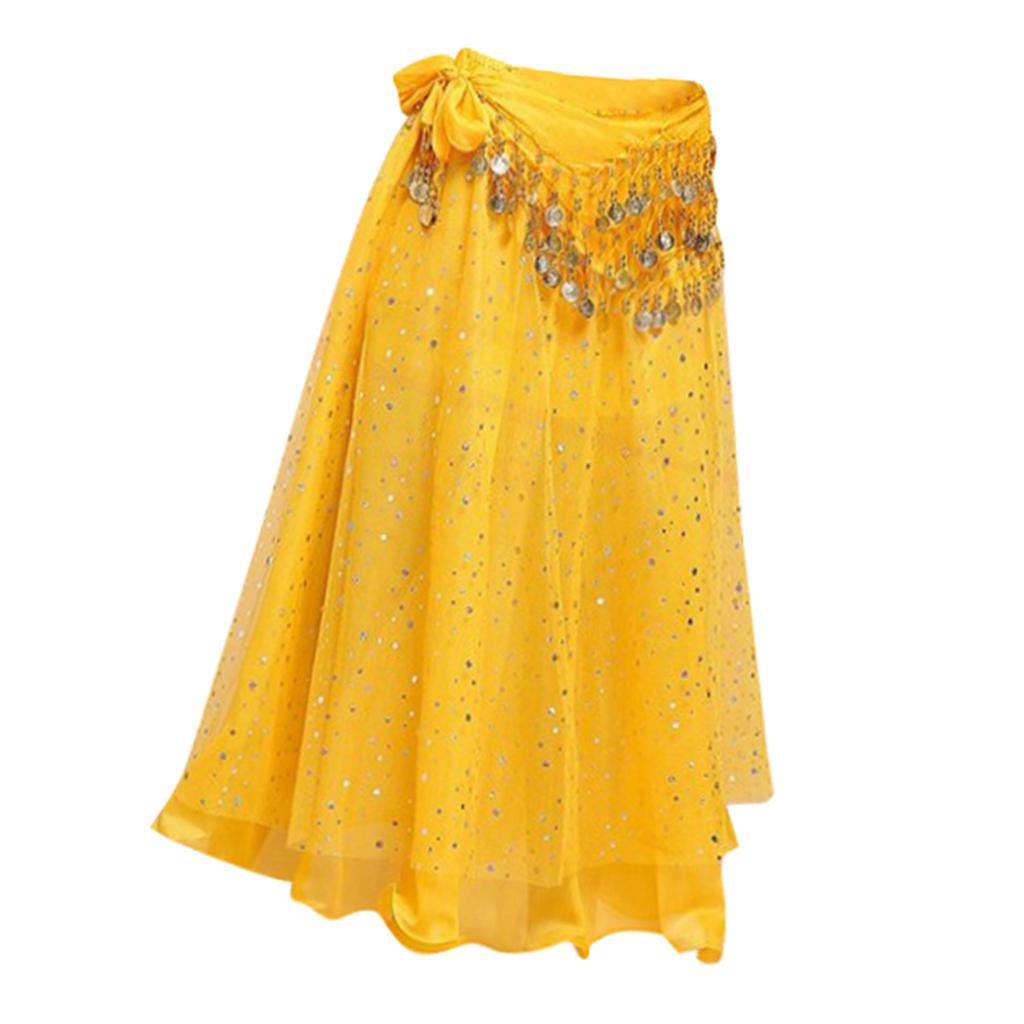 Belly Dance Skirt Set With Waist Chain For Female Ballerina