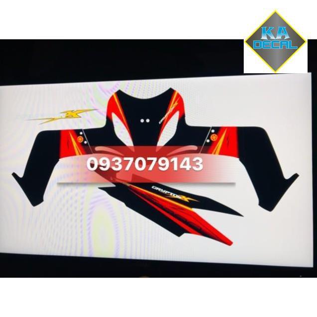 Tem rời ex 2010 nano đỏ đen dán xe đen