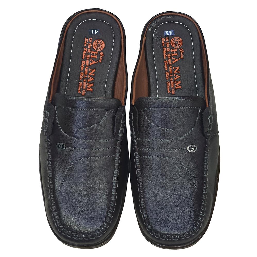 Dép Bít Mũi Nam Da Bò Thật TiTi ĐÔ Cao Cấp GSB2100d