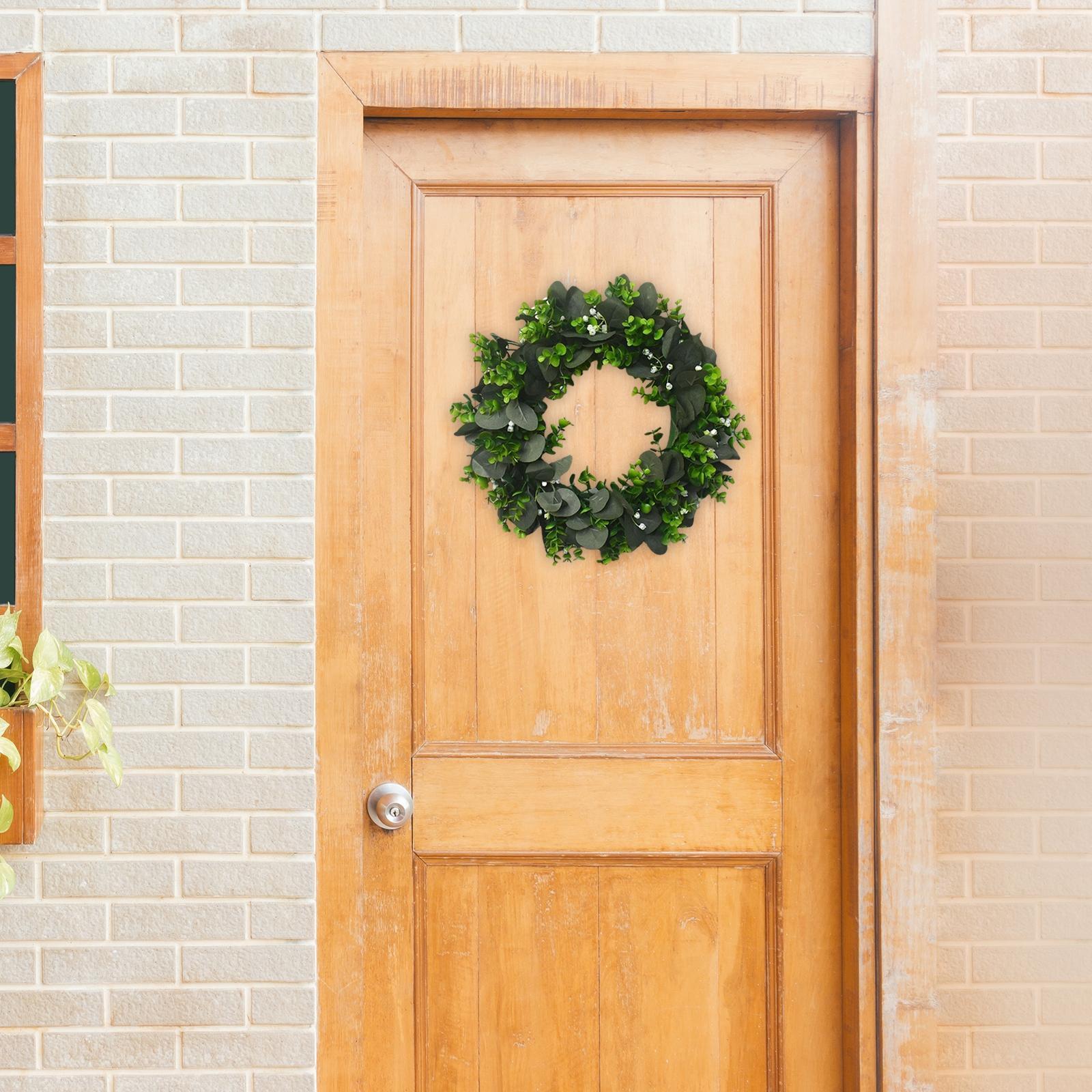 Artificial Green Leaves Wreath new year farmhouse L