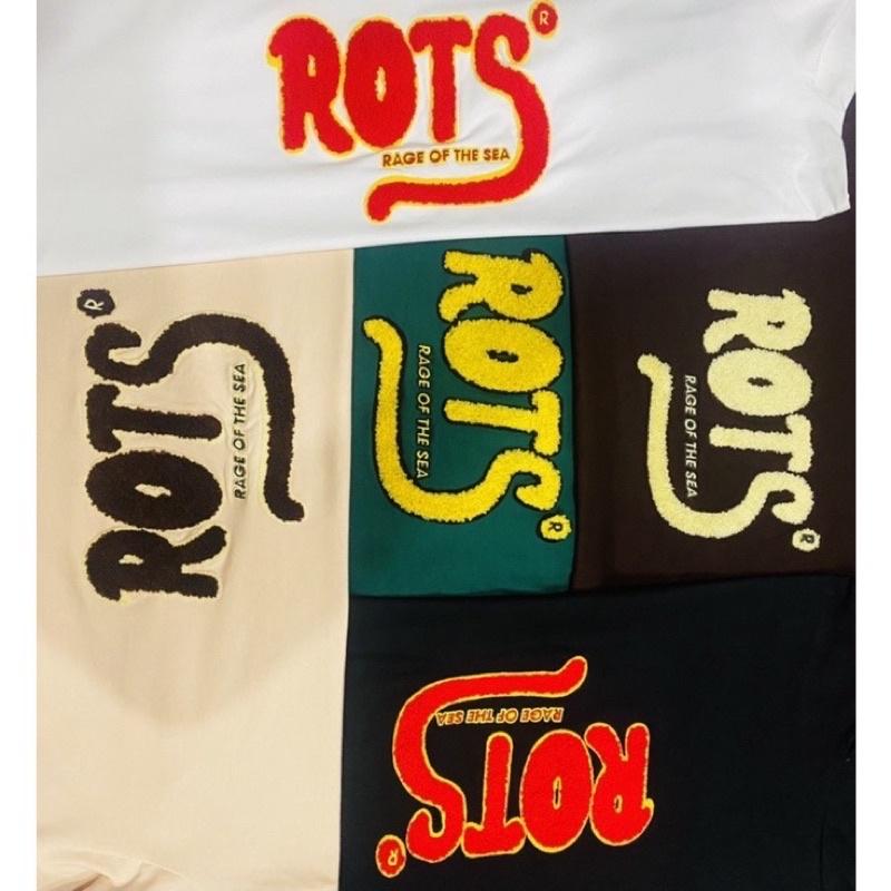 ÁO THUN (TEE) UNISEX RAGE OF THE SEA THÊU XÙ ROTS MÀU ĐỎ
