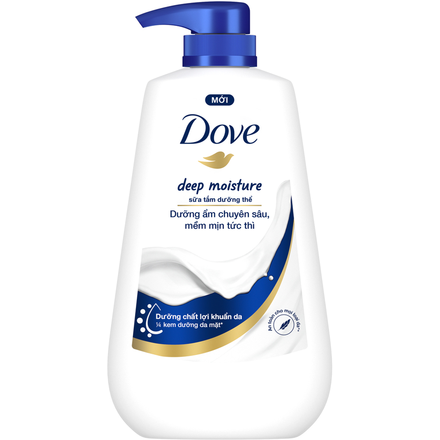 Sữa tắm dưỡng thể Dove Deep Moisture Dưỡng ẩm chuyên sâu với dưỡng chất lợi khuẩn da 900g