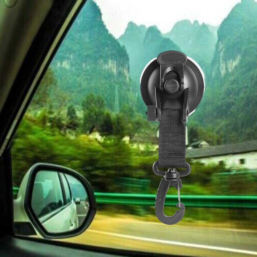 4x Heavy Duty Suction Cup with Securing Hook Travel Luggage Camping