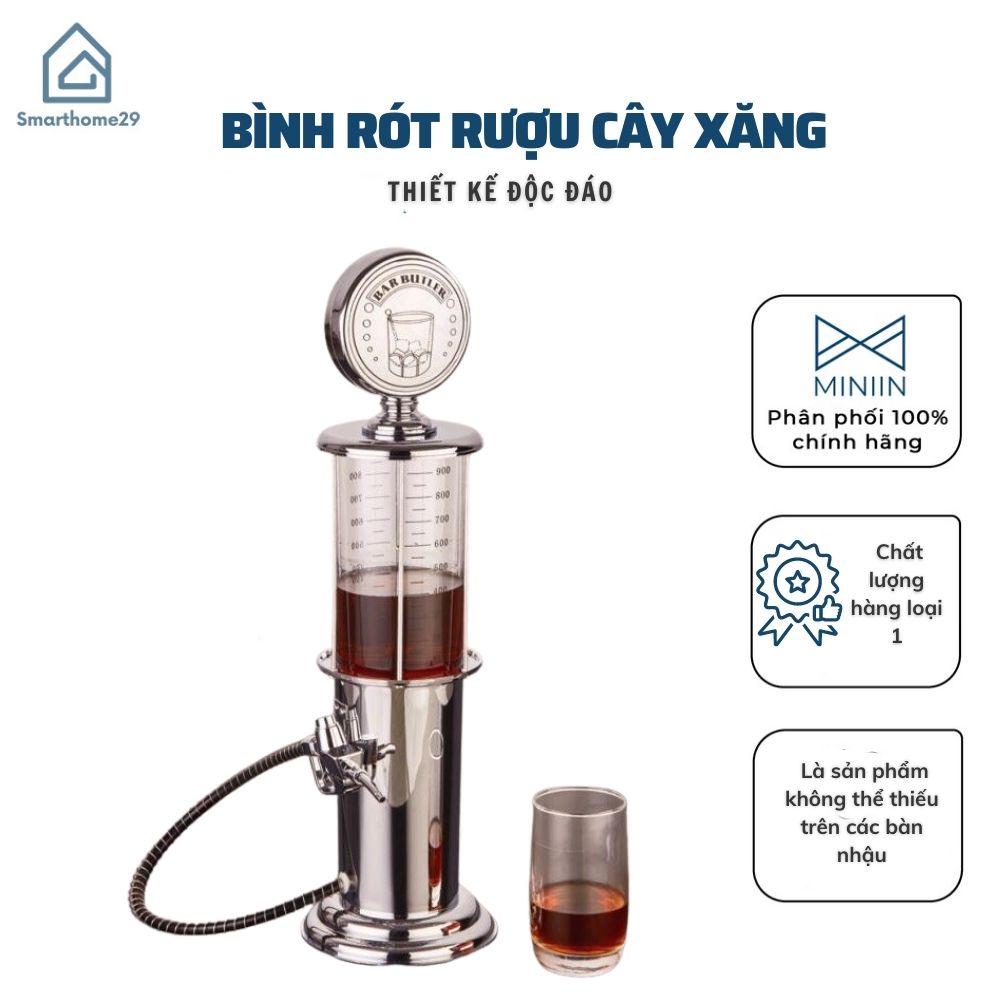 Bình Đựng Rượu Hình Cây Xăng Kèm Vòi Rót Hiện Đại - An Toàn Chất Lượng - Hàng Chính Hãng MINIIN