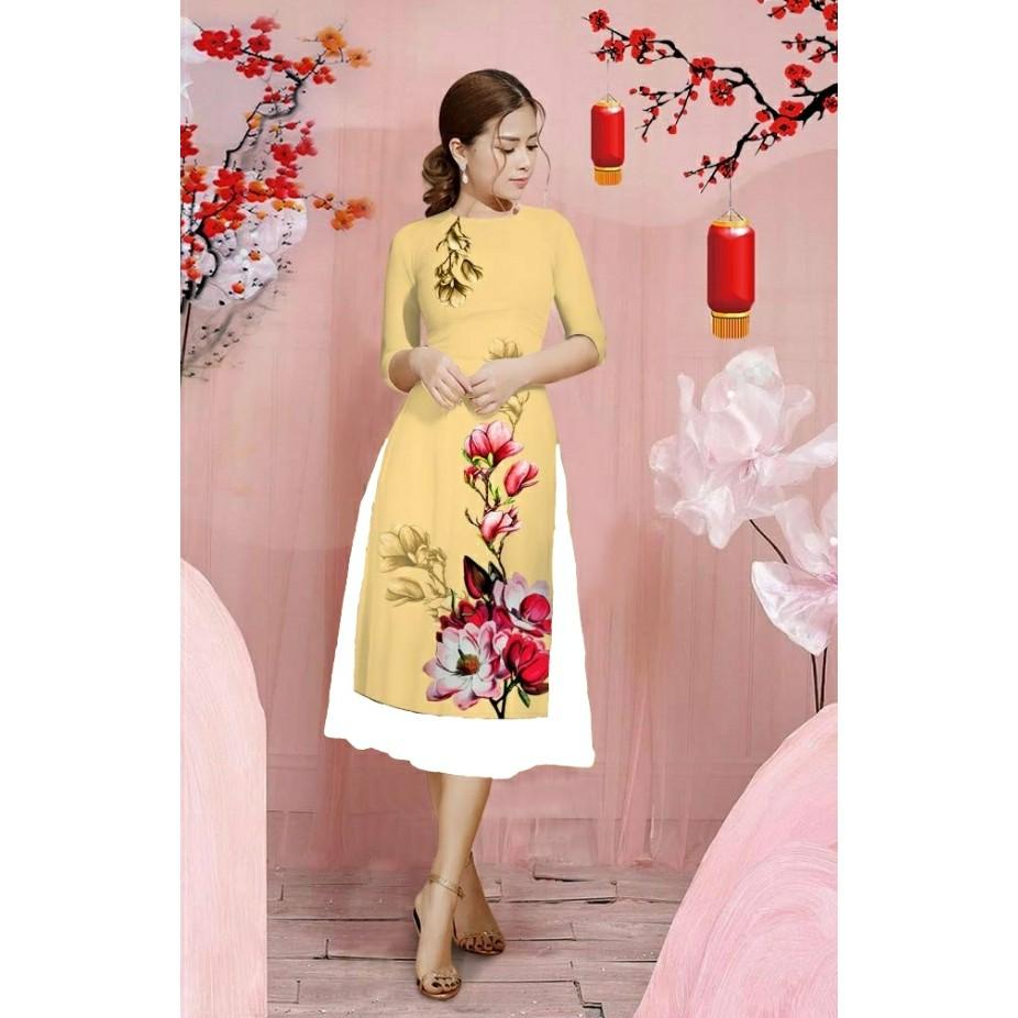 GIÁ XƯỞNG - Áo dài cách tân lụa in 3D
