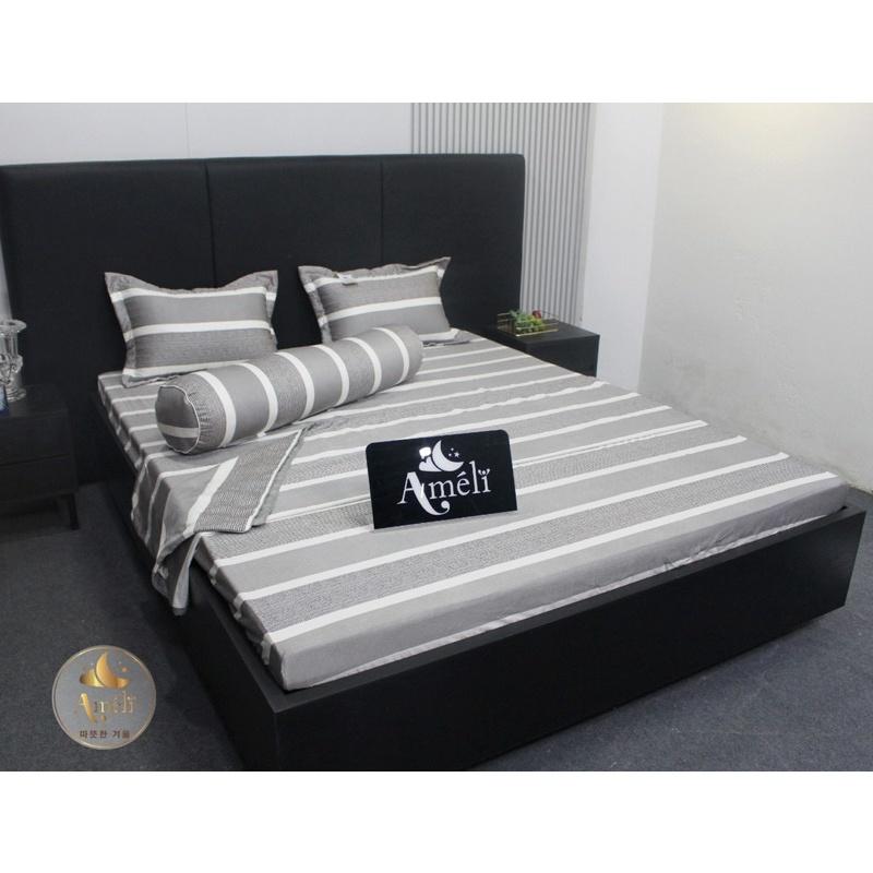Bộ ga gối Cotton 100% Lụa Hàn Quốc cao cấp, ga chun đủ size đệm 2m*2m2 sẵn tại Sam-store