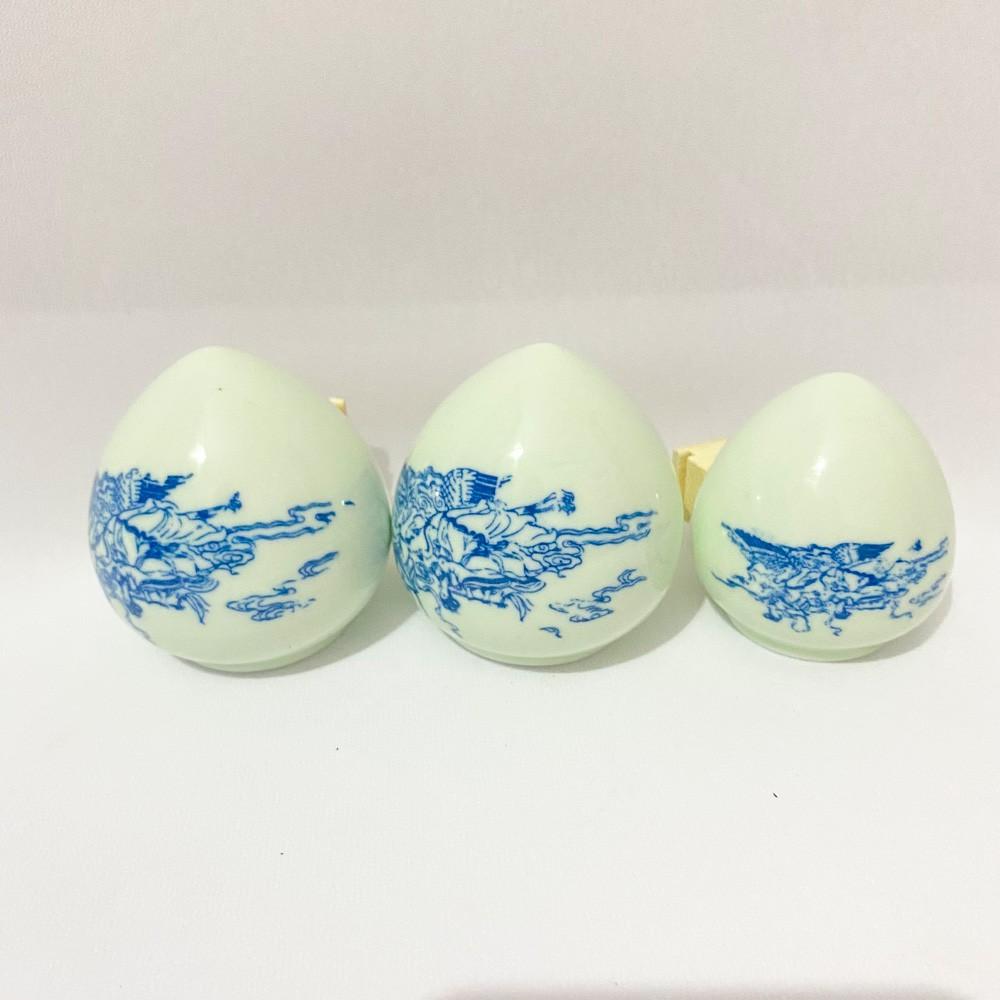 Cóng chim họa mi, chim khuớu chất liệu gốm sứ cao cấp họa tiết siêu đẹp - Combo 3 cóng sứ khướu, chim họa mi