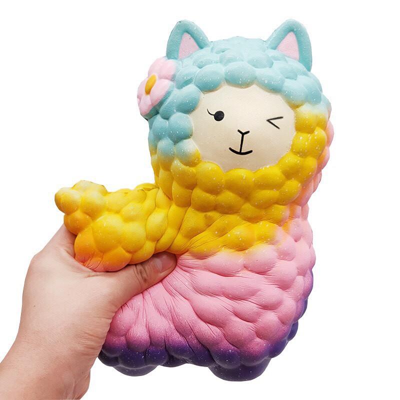 (VÀNG ) ĐỒ CHƠI SQUISHY CỪU MÀU VÀNG CỰC ĐẠI KHỔNG LỒ DỄ THƯƠNG 26cmx18cm ( nguyenhuyen9916 )