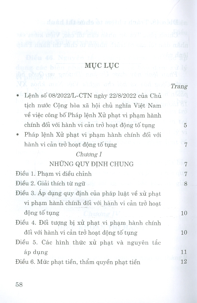 Pháp Lệnh Xử Phạt Vi Phạm Hành Chính Đối Với Hành Vi Cản Trở Hoạt Động Tố Tụng