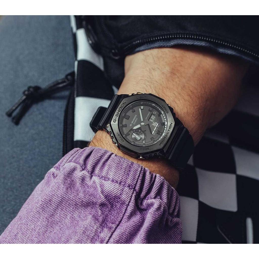 Đồng Hồ Nam Dây Nhựa Casio G-Shock GM-2100BB-1A Chính Hãng | Metal Bezel | GM-2100BB-1ADR Carbon Core
