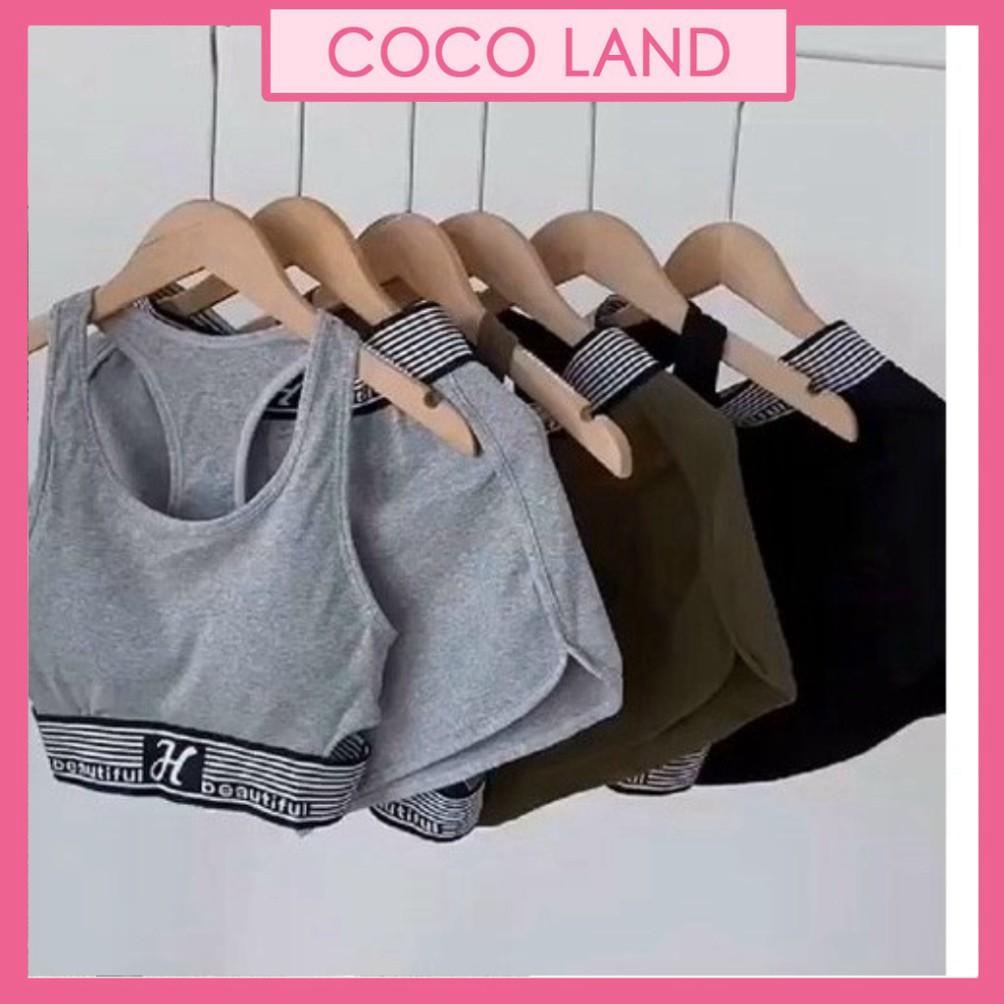 Bộ tập, Bộ đồ tập Gym, Yoga Cotton nữ chất đẹp co giản thoáng khí mã LM BT6688 coco land - chất bền