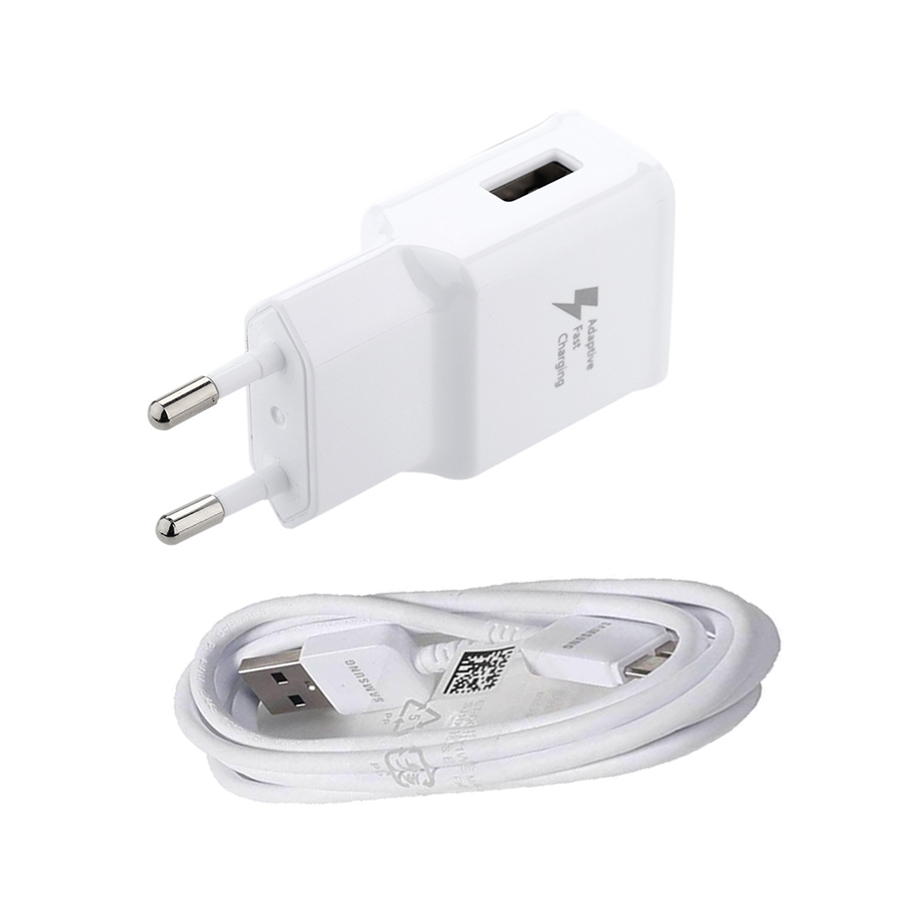 Combo Bộ Sạc Nhanh Samsung Fast Charge và Tai Nghe Samsung Cao Cấp Dùng Samsung Galaxy S6, S7, Note 6 Và Các Dòng Điện Thoại Chuẩn Cáp Micro USB