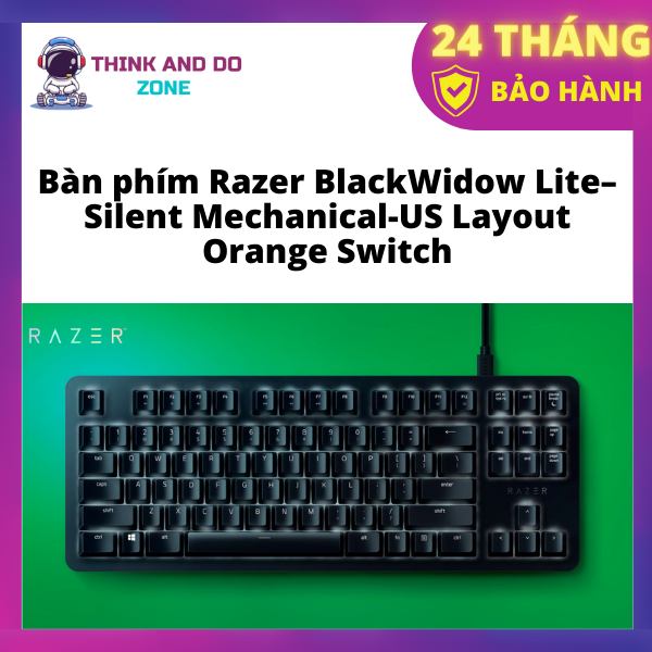 Bàn phím Razer BlackWidow Lite–Silent Mechanical-US Layout-Orange Switch_RZ03-02640100-R3M1- Hành chính hãng