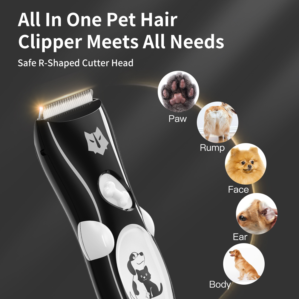 Tông Đơ Cắt Tỉa Lông Thú Cưng Chống Nước Pet Trimmer - pin lithium tích hợp