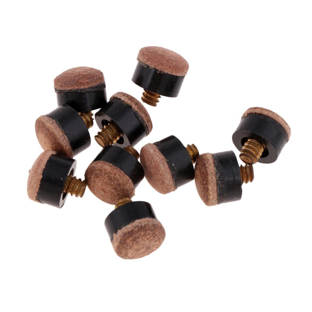 Premium 20 Pieces Billiards Screw-On Pool Cue Stick Tips Replacement Part
