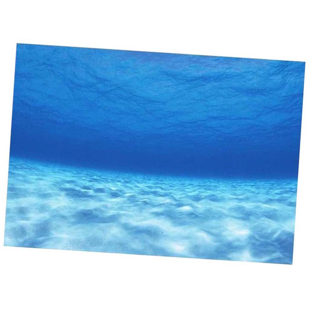 3D Aquarium   Tank Sky Blue Landscape Poster   Tank Background 61x30cm