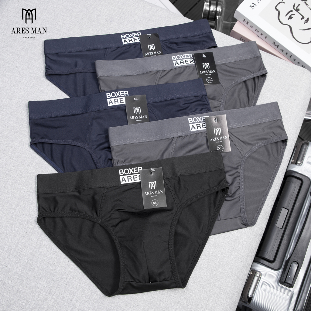 Quần lót nam, quần sịp nam tam giác cao cấp ARES 03 chất thun lạnh mềm mịn thoáng khí co giãn 4 chiều thấm hút mồ hôi - ARES SHOP