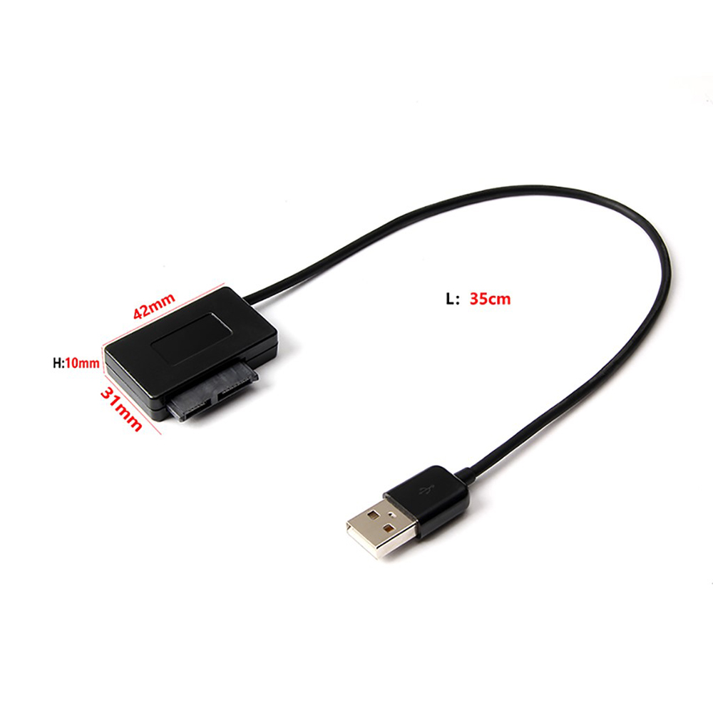 Cáp Chuyển Đổi Máy Tính Xách Tay MSATA Sang USB2.0 7 + 6pin SATA Sang USB, Màu Đen