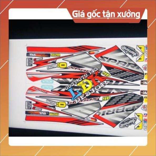 Tem rời ex 2009 Spark đỏ đen 3 lớp ko bay màu.