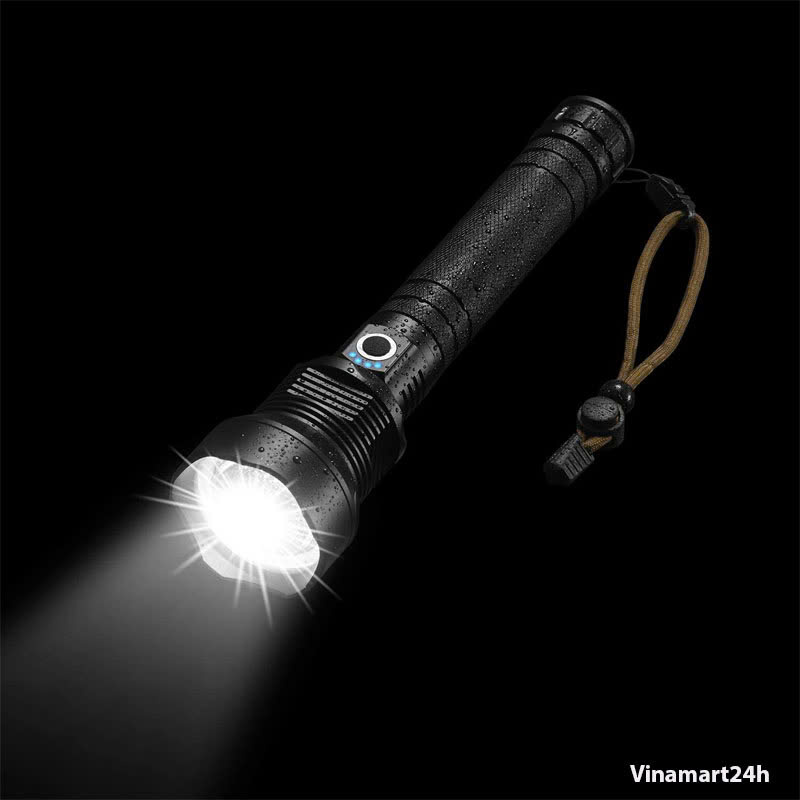 Đèn pin siêu sáng cầm tay P50 - Hàng chính hãng - Đèn pin siêu sáng vỏ hợp kim nhôm siêu bền, chiếu xa 200m, 5 chế độ sáng, công suất 20W, dùng bền bỉ, chống nước chống bụi, dùng liên tục 4 tiếng, đèn pin siêu sáng pin khủng