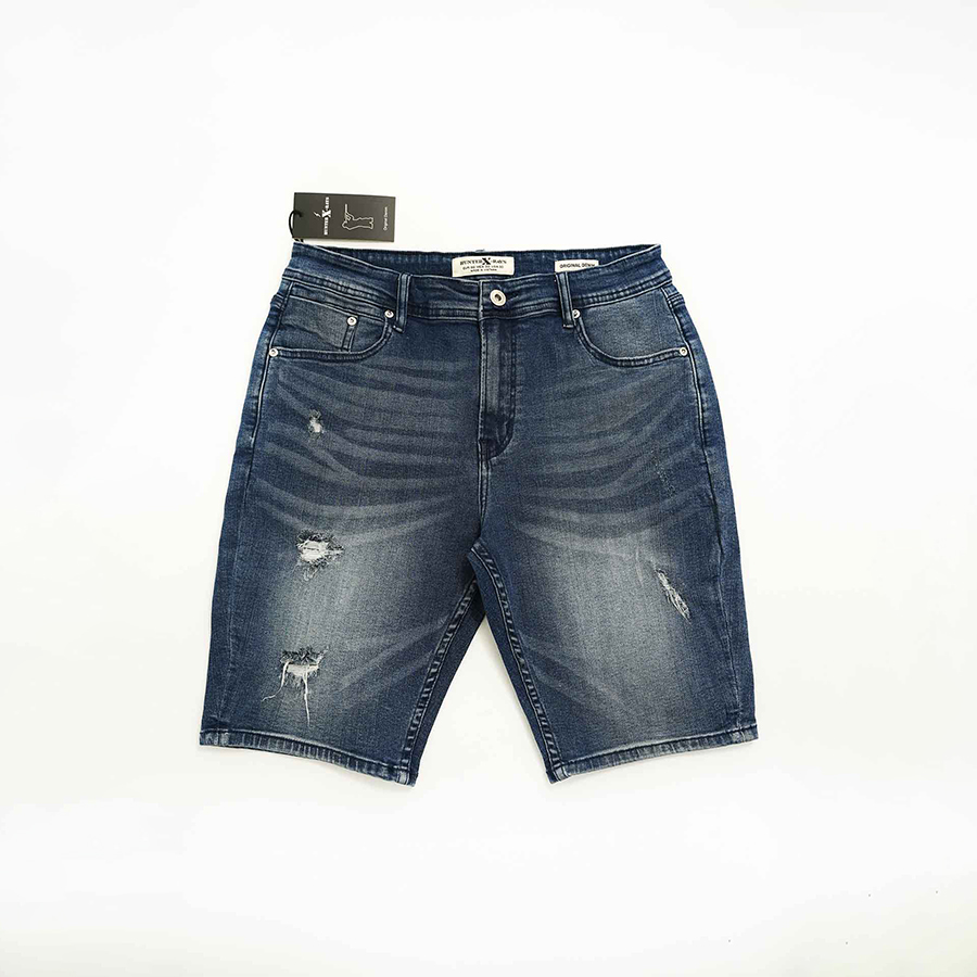 Hình ảnh Quần Short Jeans Nam Cao Cấp HUNTER X-RAYS S35 Form Slimfit Màu Xanh S35